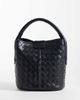 ASOS DESIGN ASOS DESIGN weave bucket bag with detachable cross body strap in black - 1