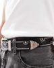 ASOS DESIGN ASOS DESIGN western cowboy studded diamante belt in black faux leather - 3