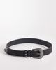 ASOS DESIGN ASOS DESIGN western studded faux leather belt with silver buckle in black - 1