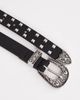 ASOS DESIGN ASOS DESIGN western studded skinny belt in black faux leather - 1
