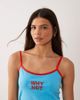 ASOS DESIGN ASOS DESIGN why not embroidered cami top & shorts with star embroidery pajama set in blue and red-Multi - 2