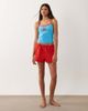 ASOS DESIGN ASOS DESIGN why not embroidered cami top & shorts with star embroidery pajama set in blue and red-Multi - 3
