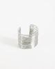 ASOS DESIGN ASOS DESIGN wide cuff bracelet with wire design in silver tone - 1