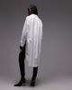 ASOS DESIGN ASOS DESIGN wide cuffs longline oversized shirt in white - 4