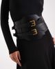 ASOS DESIGN ASOS DESIGN wide double buckle waist belt in black - 2