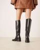 ASOS DESIGN ASOS DESIGN Wide Fit Campbell chunky heeled knee boots in black - 2