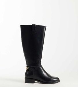 ASOS DESIGN ASOS DESIGN Wide Fit Cecile flat riding knee boots in black