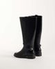 ASOS DESIGN ASOS DESIGN Wide Fit Cecile flat riding knee boots in black - 4
