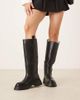 ASOS DESIGN ASOS DESIGN Wide Fit Cecilia chunky flat knee boots in black - 1