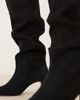 ASOS DESIGN ASOS DESIGN Wide Fit Cydney slouch pull on knee boots in black suedette - 3