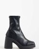 ASOS DESIGN ASOS DESIGN Wide Fit Edison square toe chunky heeled sock boots in black - 1