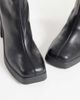 ASOS DESIGN ASOS DESIGN Wide Fit Edison square toe chunky heeled sock boots in black - 3