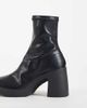 ASOS DESIGN ASOS DESIGN Wide Fit Edison square toe chunky heeled sock boots in black - 4