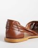 ASOS DESIGN ASOS DESIGN Wide fit Fray leather woven flat sandals in tan-Brown - 4