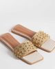 ASOS DESIGN ASOS DESIGN Wide Fit Frida beaded flat sandals with colored beads-Neutral - 1