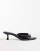 ASOS DESIGN ASOS DESIGN Wide Fit High-Five kitten heel mules in black - 1