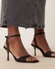 ASOS DESIGN ASOS DESIGN Wide Fit Hollow barely there heeled sandals in black - 3