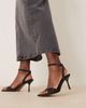 ASOS DESIGN ASOS DESIGN Wide Fit Hollow barely there heeled sandals in black - 4