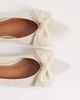 ASOS DESIGN ASOS DESIGN Wide Fit Langston bow trim pointed toe ballet flats in natural-Neutral - 2