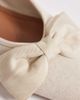 ASOS DESIGN ASOS DESIGN Wide Fit Langston bow trim pointed toe ballet flats in natural-Neutral - 4