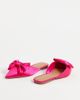 ASOS DESIGN ASOS DESIGN Wide Fit Lass oversized bow pointed flat mules in pink satin - 4