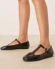 ASOS DESIGN ASOS DESIGN Wide Fit Latham mary jane ballet flats in black patent - 1