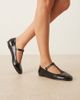 ASOS DESIGN ASOS DESIGN Wide Fit Latham mary jane ballet flats in black patent - 2