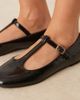 ASOS DESIGN ASOS DESIGN Wide Fit Latham mary jane ballet flats in black patent - 3