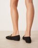 ASOS DESIGN ASOS DESIGN Wide Fit Leah Mary Jane ballet flats in black suedette - 3