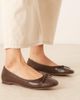 ASOS DESIGN ASOS DESIGN Wide Fit Lullaby bow ballet flats in chocolate-Brown - 1