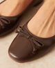 ASOS DESIGN ASOS DESIGN Wide Fit Lullaby bow ballet flats in chocolate-Brown - 2