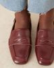 ASOS DESIGN ASOS DESIGN Wide Fit Malta loafers in burgundy-Red - 3