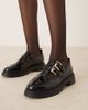 ASOS DESIGN ASOS DESIGN Wide Fit Marigold chunky buckle detail flat shoes in black - 1