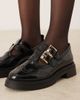 ASOS DESIGN ASOS DESIGN Wide Fit Marigold chunky buckle detail flat shoes in black - 2