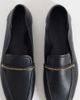ASOS DESIGN ASOS DESIGN Wide Fit Marlon slim chain loafers in black - 1