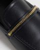 ASOS DESIGN ASOS DESIGN Wide Fit Marlon slim chain loafers in black - 3