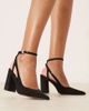 ASOS DESIGN ASOS DESIGN Wide Fit Paisley high block heel shoes in black - 1