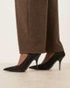ASOS DESIGN ASOS DESIGN Wide Fit Perth pointed toe high stiletto heel pumps in black suedette - 3