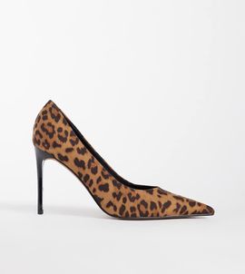 ASOS DESIGN ASOS DESIGN Wide Fit Prague pointed stiletto high heel pumps in leopard-MULTI