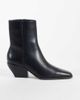 ASOS DESIGN ASOS DESIGN Wide Fit Raul heeled cowboy ankle boots in black - 1