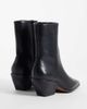 ASOS DESIGN ASOS DESIGN Wide Fit Raul heeled cowboy ankle boots in black - 4