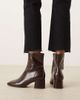 ASOS DESIGN ASOS DESIGN Wide Fit Relay smart heeled ankle boots in chocolate-Brown - 4
