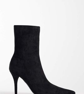 ASOS DESIGN ASOS DESIGN Wide Fit Rina high stiletto sock ankle boots in black