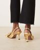 ASOS DESIGN ASOS DESIGN Wide Fit Saffron bow detail mid heel shoes in gold - 3