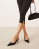 ASOS DESIGN ASOS DESIGN Wide Fit Skip slingback kitten heel shoes in black patent - 3
