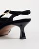 ASOS DESIGN ASOS DESIGN Wide Fit Stardust bow detail slingback kitten heels in black velvet - 4