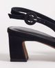 ASOS DESIGN ASOS DESIGN Wide Fit Swift slingback block heeled shoes in black suedette - 4
