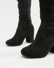 ASOS DESIGN ASOS DESIGN Wide Fit Tall Kadi heeled over the knee boots-Black - 4