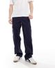 ASOS DESIGN ASOS DESIGN wide leg cargo pants in navy-Brown - 1