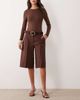 ASOS DESIGN ASOS DESIGN wide leg clean Bermuda shorts in brown - 1